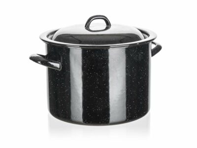 Garnek emal. z pokrywkĄ 18cm