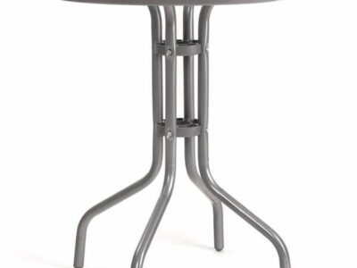 stół metal. ze szklanym blatem