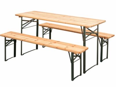 Zestaw ogrodowy stół + 2 ławki