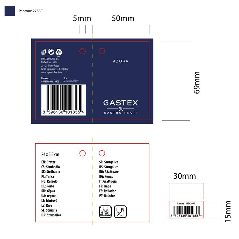 Tarka AZORA 24x5,5cm - obrazek 3